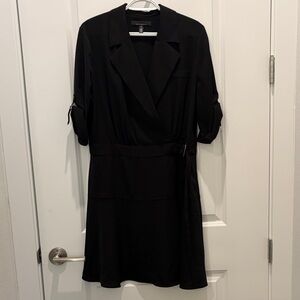 White House Black Market Black Long Sleeve Dress